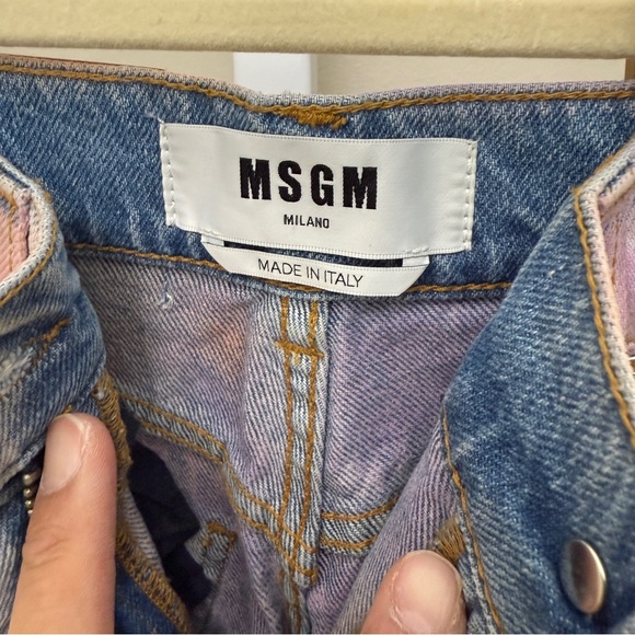MSGM Lilac & Orange Denim Pants size IT 38/ us 0 - Picture 3 of 9